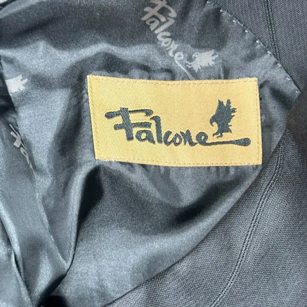 Falcone Suit Jacket Mens 36R Black Pinstripe Sport Coat Blazer‎ Business Church